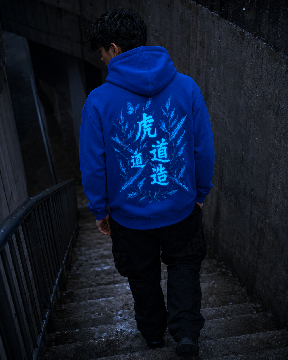 FORGΞXZ Azure Blade Hoodie blue streetwear product image